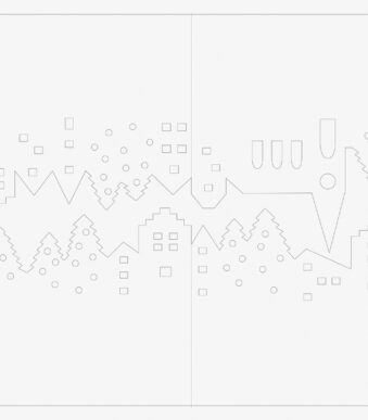 HEYDA Knutselset Lichtdorp Leporello, karton, wit, 130 mm