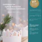 HEYDA Knutselset Lichtdorp Leporello, karton, wit, 100 mm