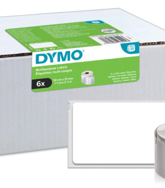 DYMO LabelWriter universele etiketten, 57 x 32 mm, wit