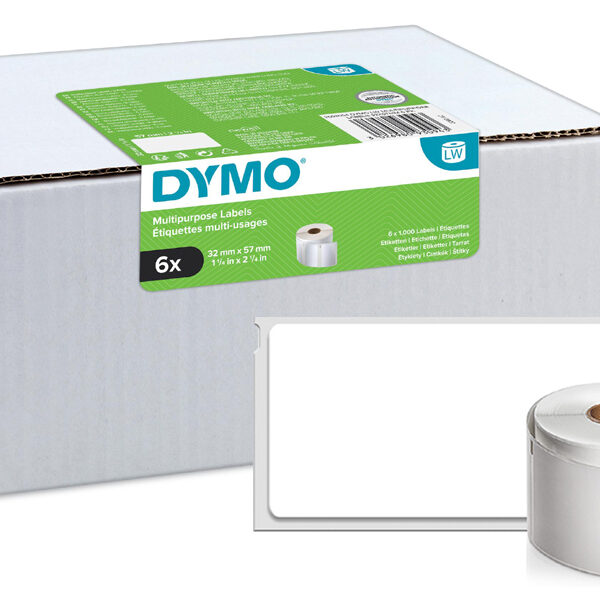 DYMO LabelWriter universele etiketten, 57 x 32 mm, wit