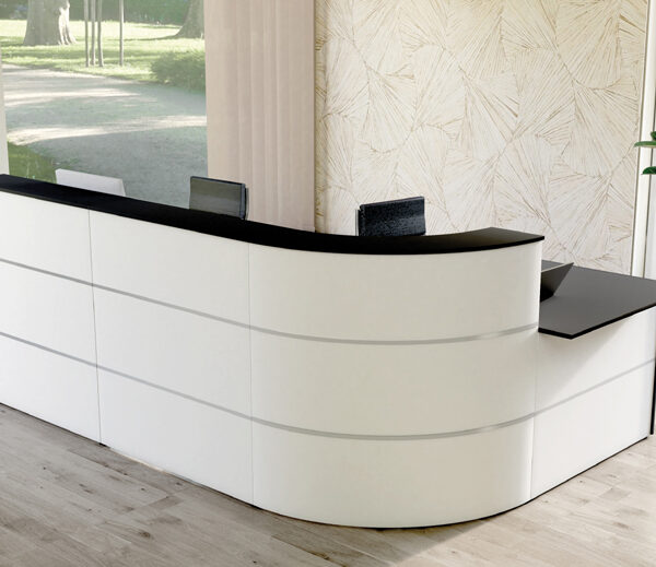 Kerkmann Balie Cento 9 met adviesplaats, wit/antraciet