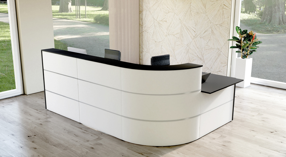 Kerkmann Balie Cento 9 met adviesplaats, wit/antraciet Kerkmann Balie Cento 9 met adviesplaats, wit/antraciet
