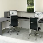 Kerkmann Balie Cento 9 met adviesplaats, wit/antraciet