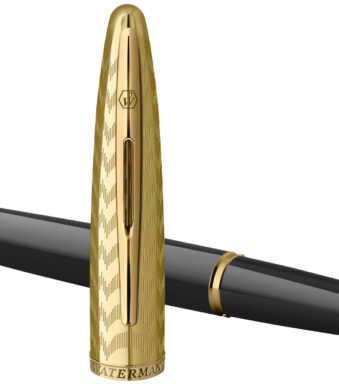 WATERMAN vulpen Carène Opera zwart met vergulde dop