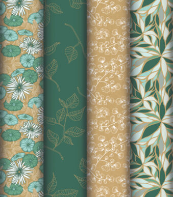 Clairefontaine Cadeaupapier 'My Garden', in display