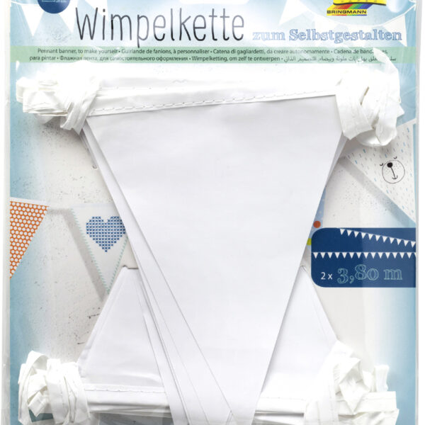 folia Vlaggenlijn 'Basic', lengte: 3,80 m, wit