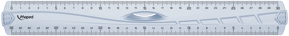 Maped platte liniaal 300 mm kunststof met handgreep