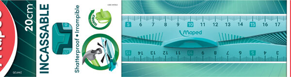 Maped flexibele liniaal 20 cm met handgreep, kunststof, transparant