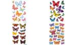Stickervellen met vlindermotief