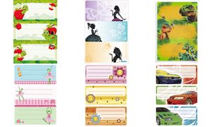 Glimmende etiketjes 'Dansende Kikker', 76x35 mm