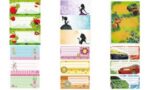 Bloem gezichtsstickers, 76 x 35 mm