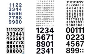 Herma cijfer-stickers 0-9, folie zwart, hoogte: 10 mm