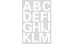 Letterstickers A-Z, folie wit, 25 mm