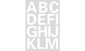 Letterstickers A-Z, folie wit, 25 mm