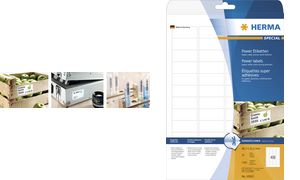 HERMA Power etiketten SPECIAL, 45,7 x 21,2 mm, permanent, 25 vel A4, wit
