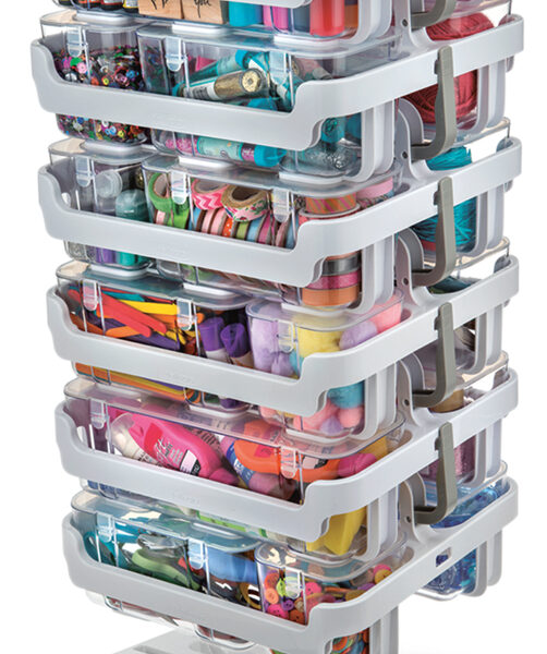 Deflecto organizer rolwagen Stack 'N' Go wit