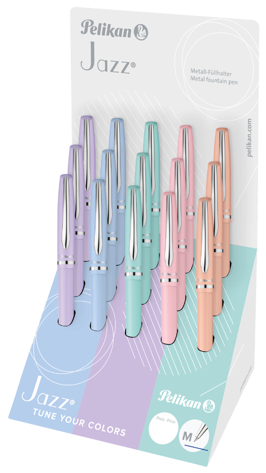 Pelikan balpennen Jazz Pastel, display van 15 stuks Pelikan balpennen Jazz Pastel, display van 15 stuks