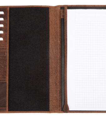 PRIDE&SOUL Schrijfmap WINSTON, leer, bruin