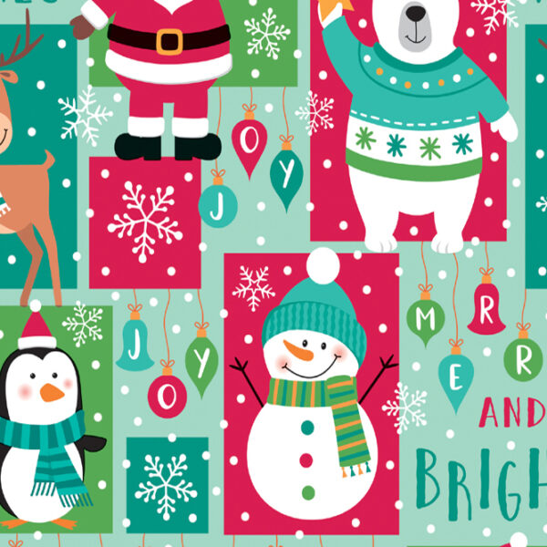 SUSY CARD Kerstcadeaupapier 'Beer Sneeuwman