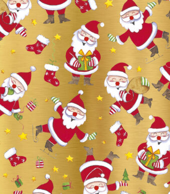 SUSY CARD Kerstcadeaupapier 'Kerstmannen