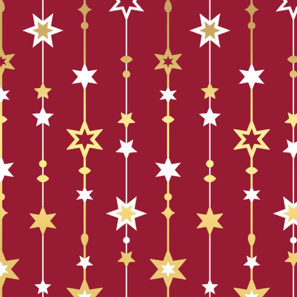 SUSY CARD Kerst cadeaupapier 'Sterren Lijnen