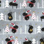 SUSY CARD Kerstcadeaupapier 'Zwart rendier