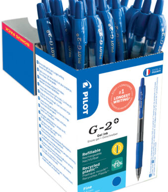 PILOT gelpen G-2 PLUS 05, voordeelverpakking, blauw