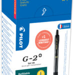 PILOT gelpen G-2 PLUS 07, voordeelverpakking, zwart