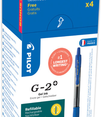 PILOT gelpen G-2 PLUS 07, voordeelpak, blauw
