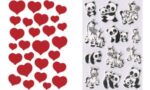 Herma Schuimstickers Pandafamilie en Zebrafamilie