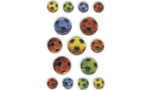 Herma stickers 'Gekleurde voetballen', gereliefd