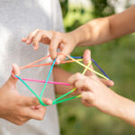 Regenboogkleurige vingernaaidraad, 160 cm