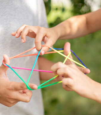 Regenboogkleurige vingernaaidraad, 160 cm