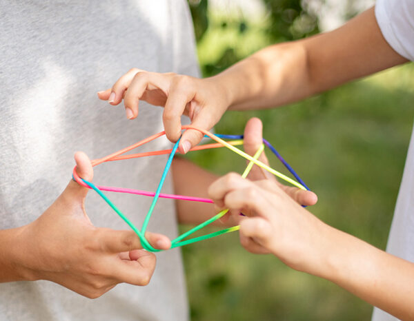 Regenboogkleurige vingernaaidraad, 160 cm