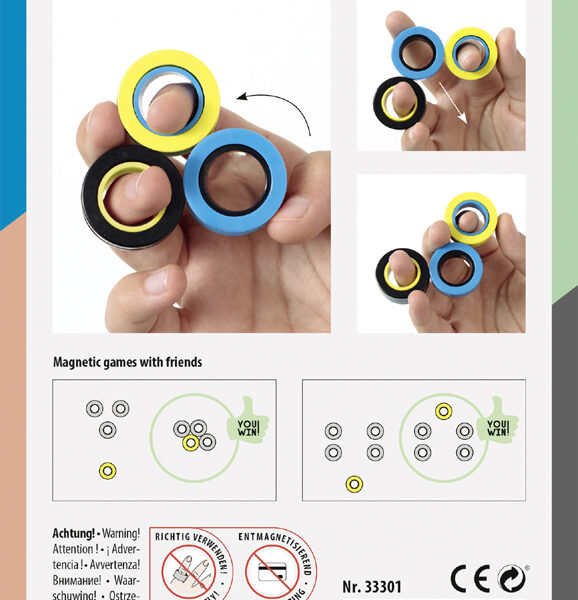 Magnetische Vingerringen Blauw