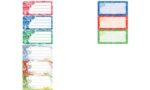 Herma boeketikettenset 'Sociale Pictogrammen', 76 x 35 mm.
