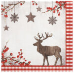 PAPSTAR Kerst servetten X-mas Deer motief