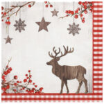 PAPSTAR Kerst servetten X-mas Deer motief