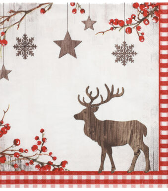 PAPSTAR Kerst servetten X-mas Deer motief
