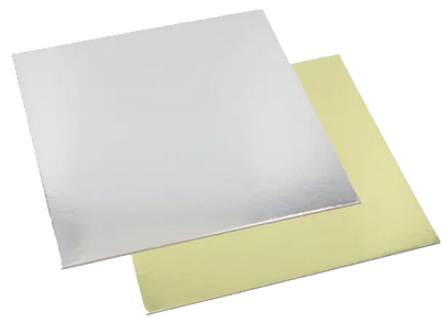 STARPAK taartplateau vierkant 280x280mm goud/zilver 25 stuks