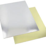 STARPAK taartplateau rechthoekig, 300 x 400 mm, goud/zilver