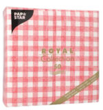 PAPSTAR Bistroservetten Royal Collection Vichy ruit
