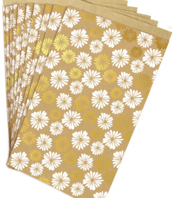 Clairefontaine Papieren zakken met blokbodem 'Bloemen