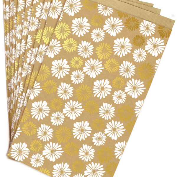 Clairefontaine Papieren zakken met blokbodem 'Bloemen