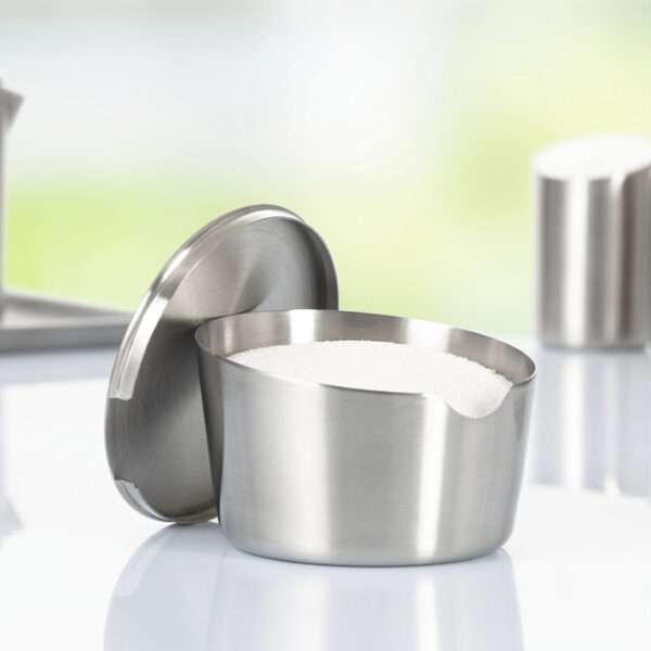 Esmeyer suikerpot met deksel VISTA rond zilver