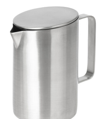 Esmeyer melkkannetje met deksel VISTA rond zilver