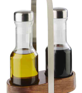 APS Azijn- en oliestel WOOD, acaciahout/roestvrij staal