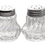 APS Mini strooibusjes, set van 4, glas/roestvrij staal