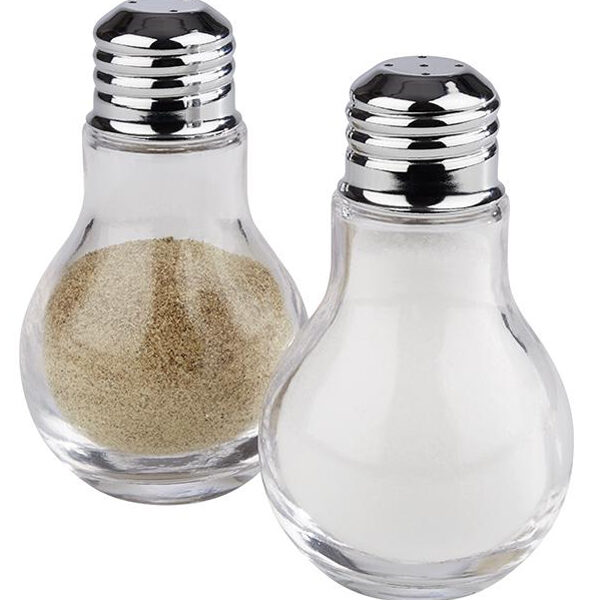 APS Peper- en zoutstel, set van 2, glas/rvs