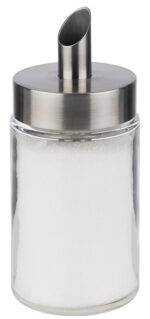 APS Suikerdispenser met doseerbuis, roestvrij staal/glas